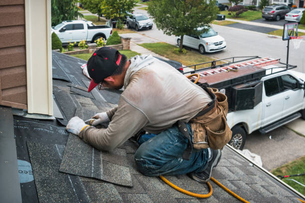 Professional Storm Damage Roof Repair technician working in Joy, IL